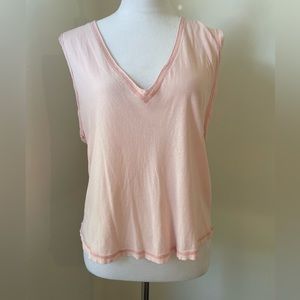 We The Free Pink Sleeveless V neck T Size S